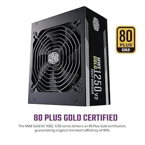 Cooler Master MWE 1250 V2 ATX3.0 1250 Watt 80 Plus Gold SMPS — image 1