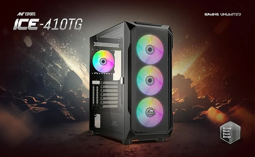 Ant Esports ICE-410TG Mid Tower Gaming Cabinet — image 1