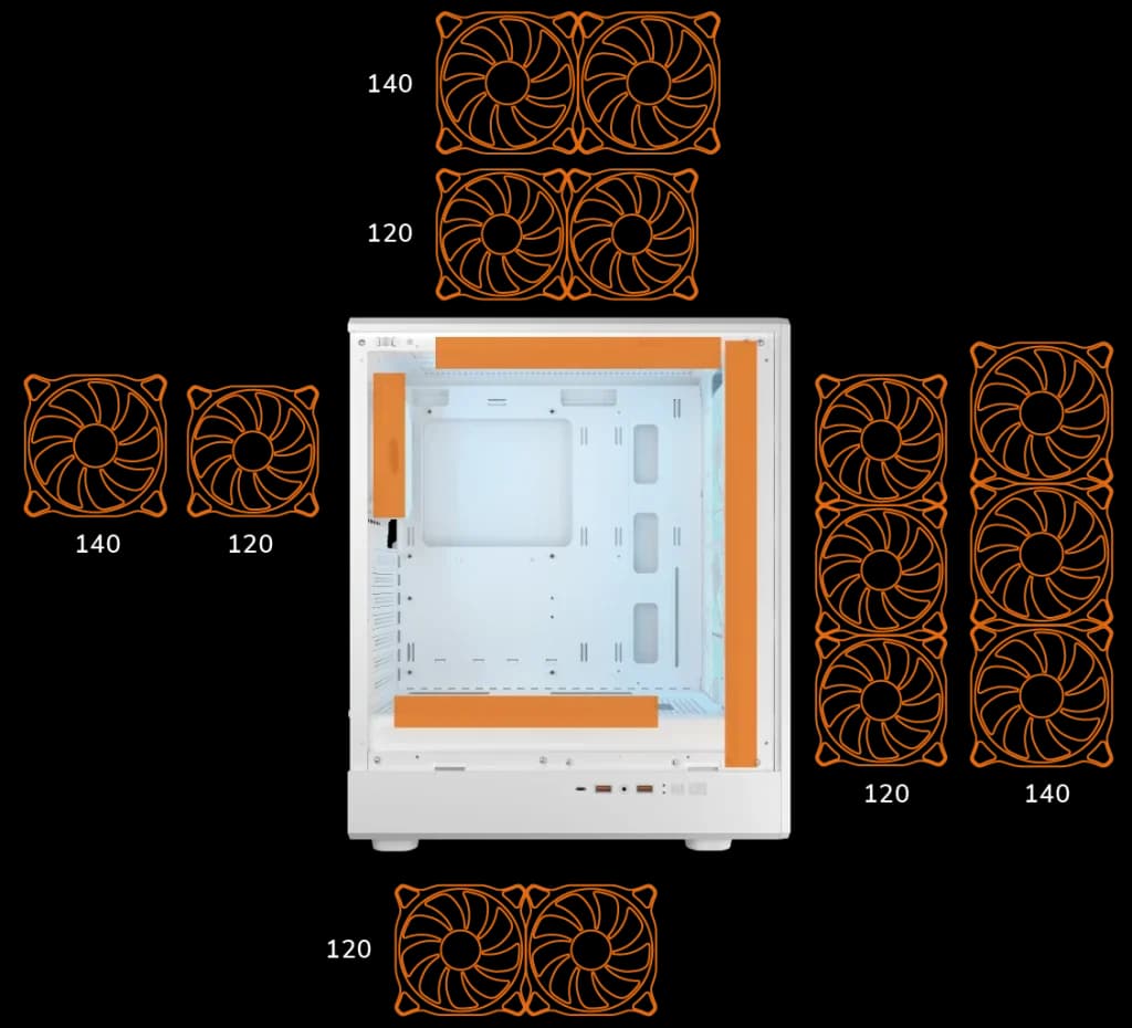 Cougar Airface Pure Pro Mid Tower Cabinet - White — image 1