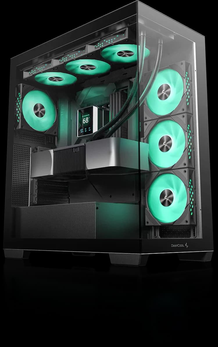 DeepCool CG580 4F Panaromic ATX PC Cabinet – Black — image 1