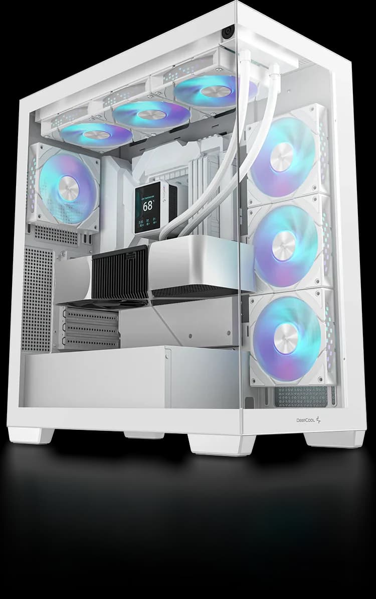 DeepCool CG580 4F Panaromic ATX PC Cabinet – White — image 1