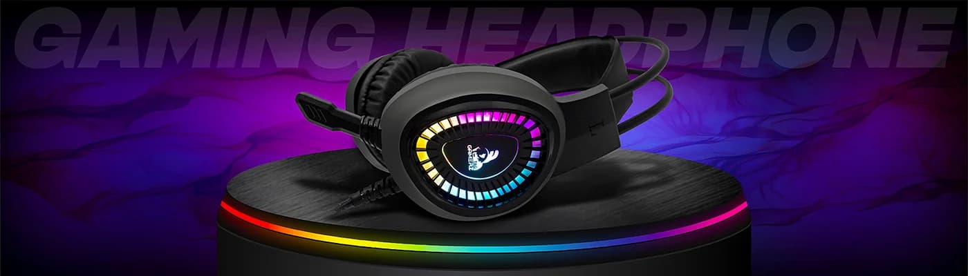 TAG Gamerz Carbon Wired Over Ear Gaming Headphones with Mic — image 1