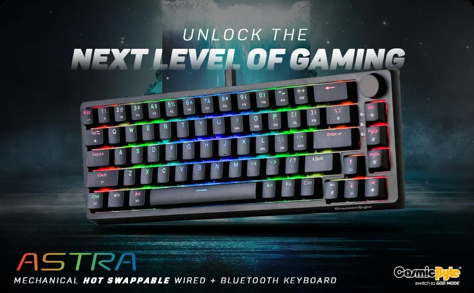 Cosmic Byte CB-GK-33 Astra Hot-Swappable Mechanical Wired & Bluetooth Keyboard — image 1