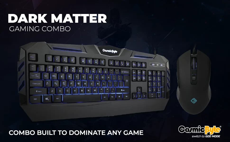 Cosmic Byte Dark Matter Gaming Keyboard and Mouse Combo
