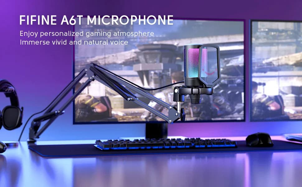 FIFINE Ampligame A6t - Gaming Usb Microphone Kit — image 1