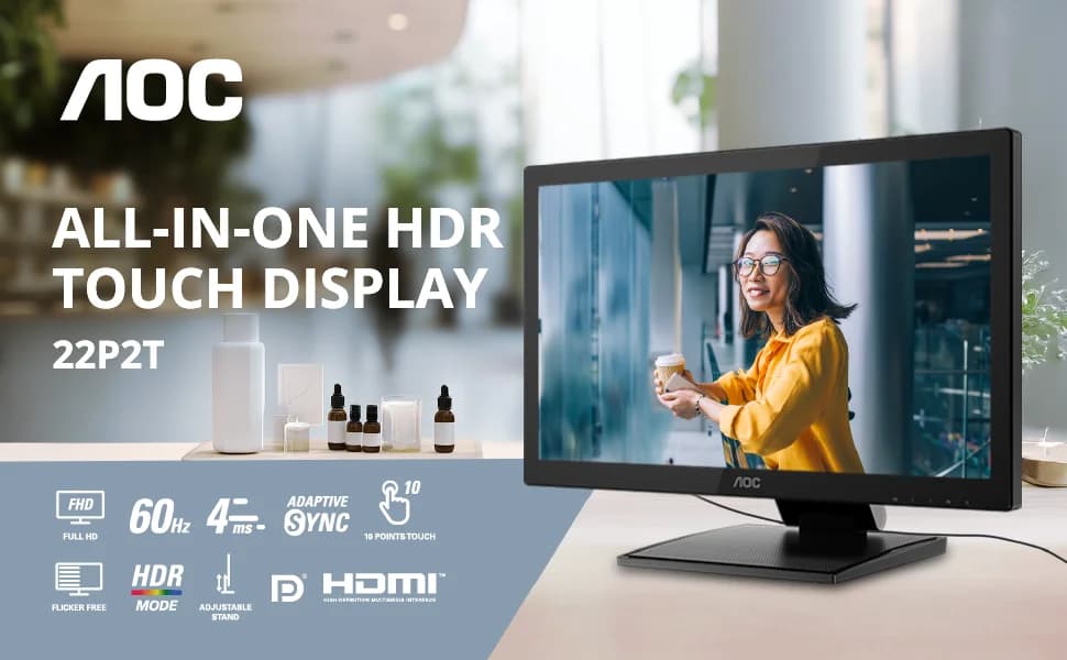 AOC 22P2T 22 Inch Touchscreen Monitor — image 1