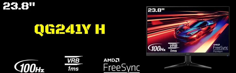 Acer QG241YH 23.8 Inch Full HD VA Panel Gaming Back Light LED LCD Monitor — image 1