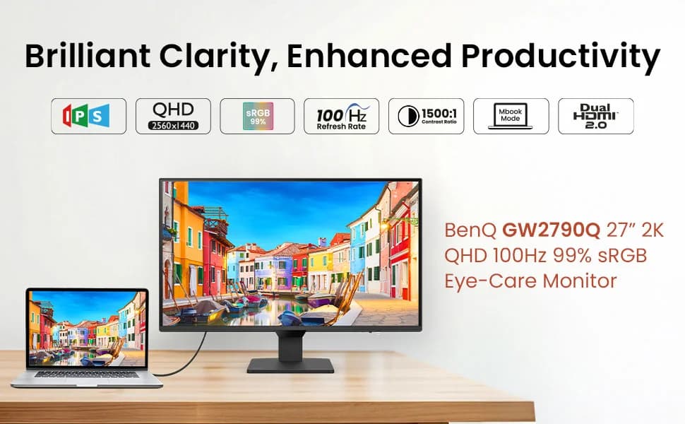 BenQ GW2790Q 27" Inch 2560x1440p 100Hz 2K QHD IPS Monitor — image 1