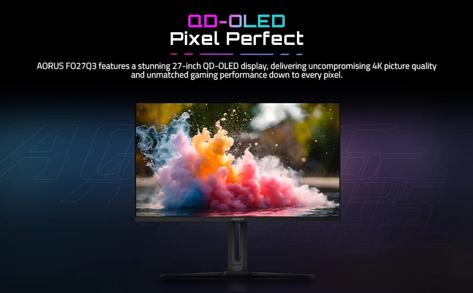 Gigabyte AORUS FO27Q3 27" 1440p HDR 360 Hz Gaming Monitor — image 1