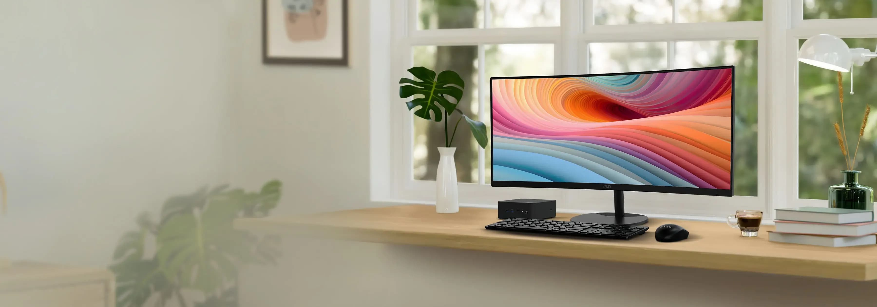 MSI PRO MP341CQ E12 34" UltraWide Curved UWQHD 120Hz VA Business Productivity Monitor — image 1