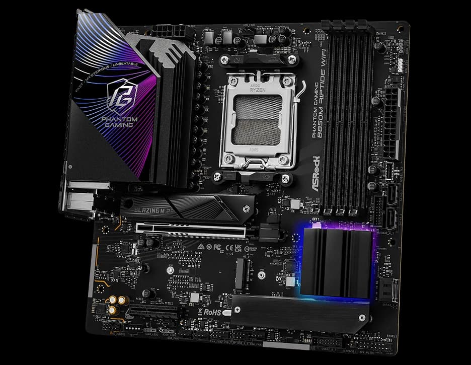 ASRock B850M Riptide WiFi AM5 AMD Micro ATX Motherboard — image 1