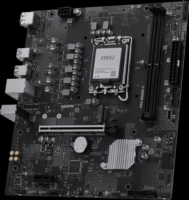 MSI Pro B860M-S LGA1851 Micro ATX Motherboard