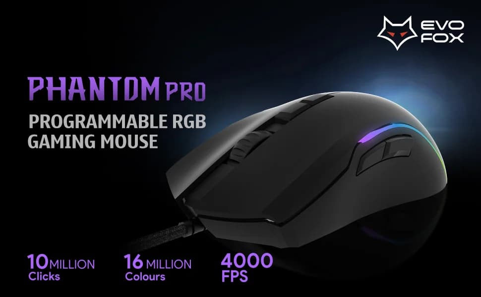 Amkette EvoFox Phantom Pro Wired Gaming Mouse — image 1