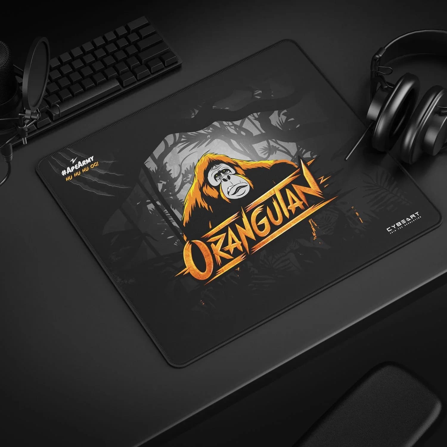 CYBEART | Orangutan Gaming Mouse Pad | Large Premium Licensed Gaming Mouse Pad (450 x 350 x 4mm / Rapid Series) — image 1