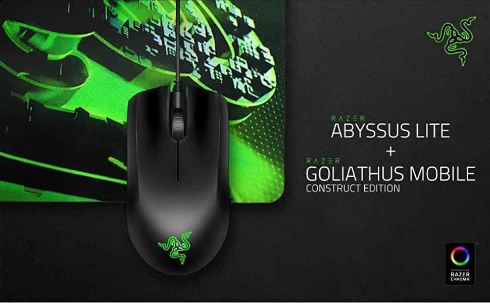 Razer Abyssus Lite and Razer Goliathus Mobile Construct Edition - Mouse and Mouse Mat Bundle — image 1