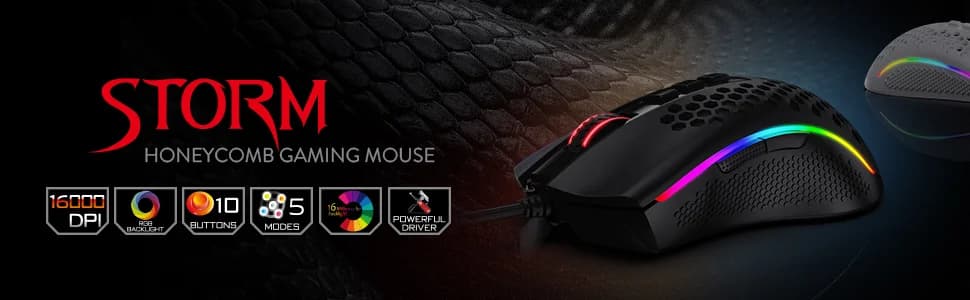 Redragon M808 Storm Lightweight RGB Gaming Mouse - White — image 1