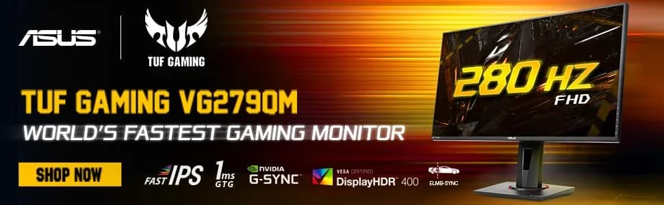 ASUS TUF Gaming VG279QM 27" 16:9 280 Hz Adaptive-Sync IPS Gaming Monitor — image 1
