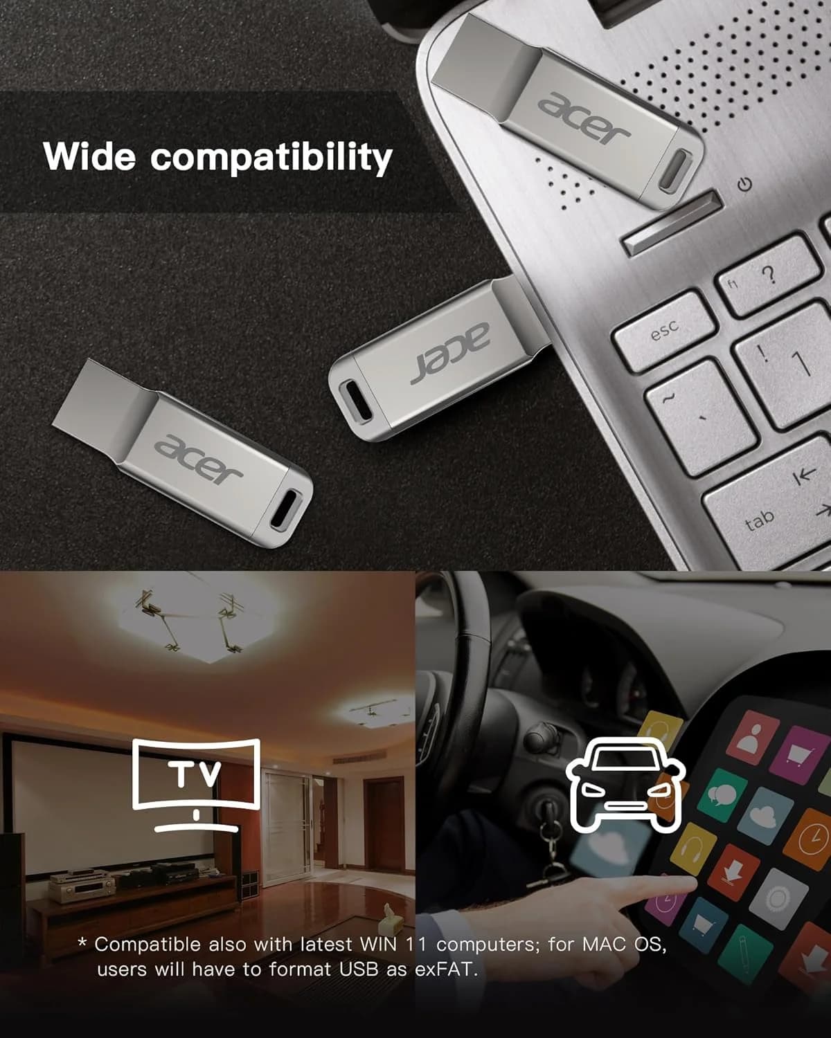 Acer UM310 1TB USB 3.2 Gen 1 Metal Pen Drive — image 1