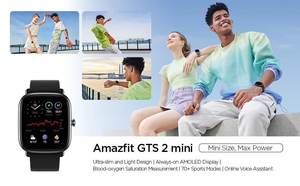 Amazfit GTS 2 Mini Smart Watch Meteor Black — image 1