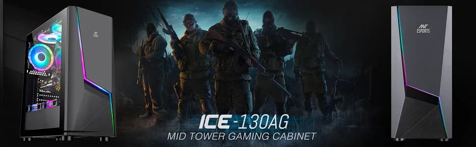 Ant Esports ICE-130AG Mid Tower Gaming Cabinet — image 1