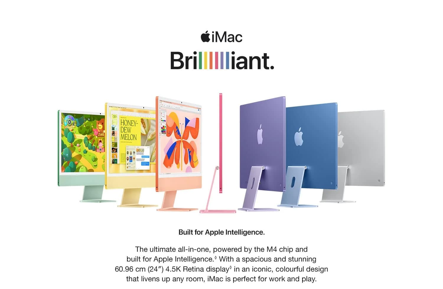 Apple iMac All-in-One Desktop Computer with M4 chip with 10-core CPU and 10-core GPU 512GB - Pink — image 1