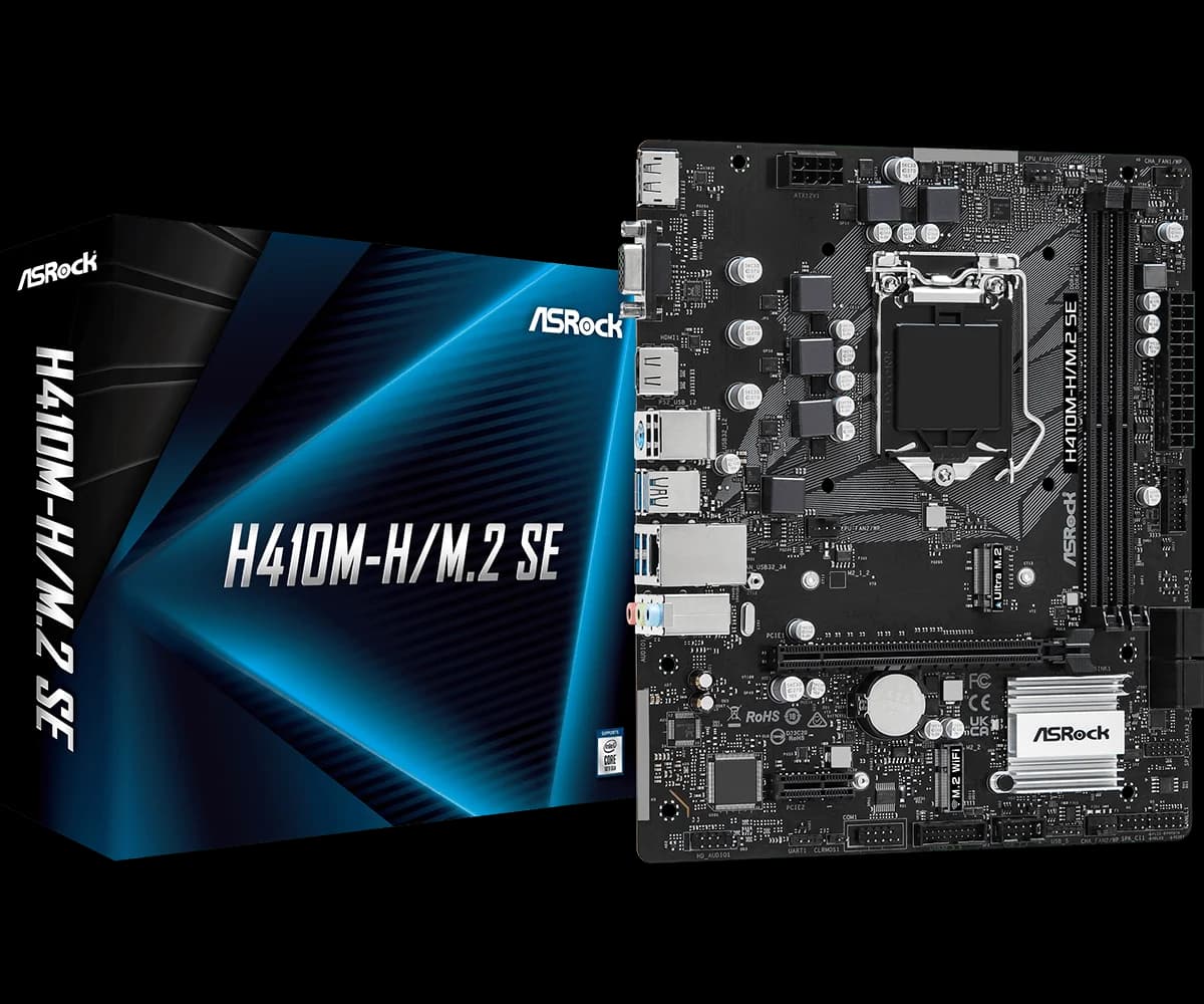 Asrock H410M-H/M.2 SE mATX Intel Motherboard — image 1