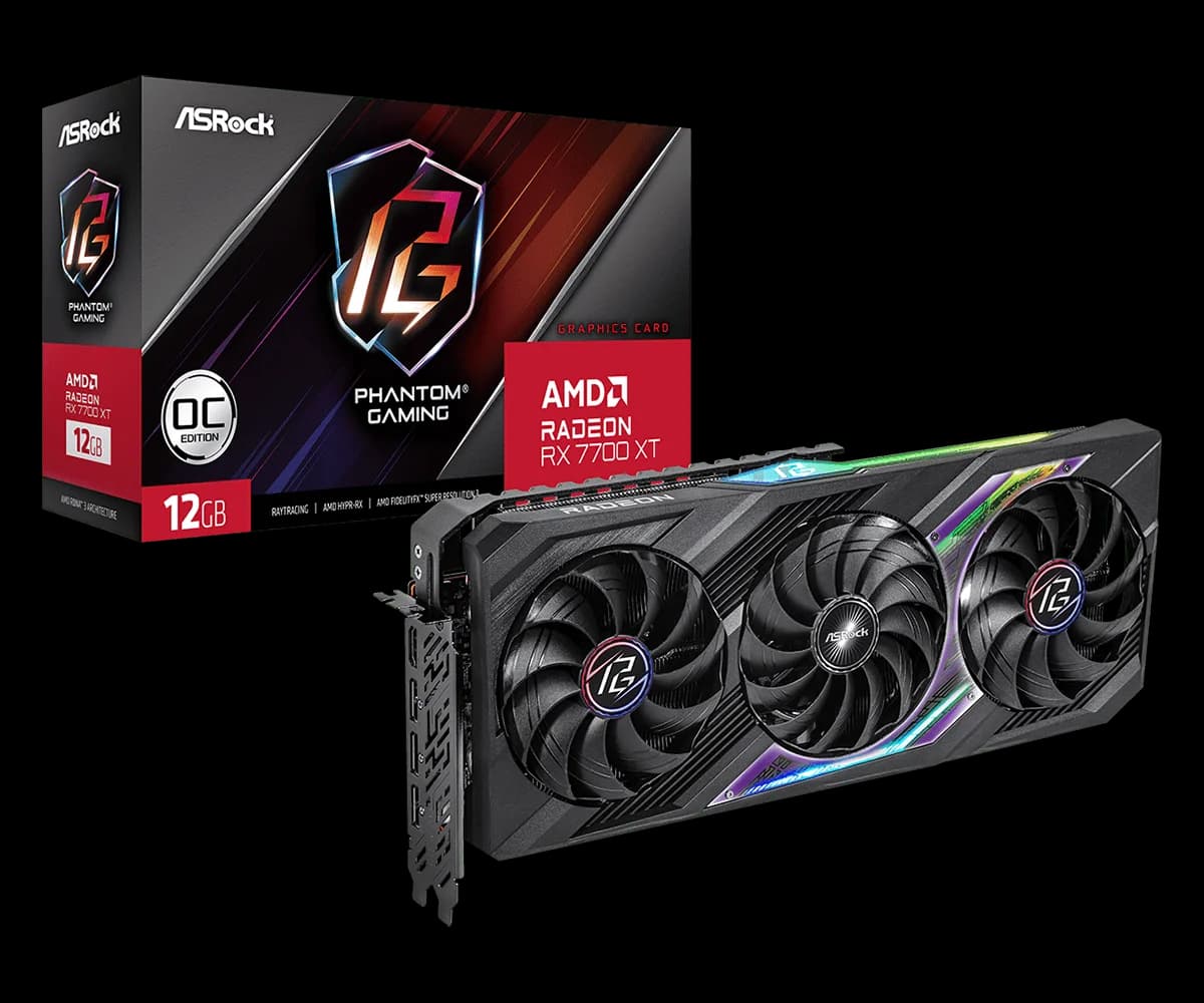 Asrock RX 7700 XT Phantom Gaming 12GB OC — image 1