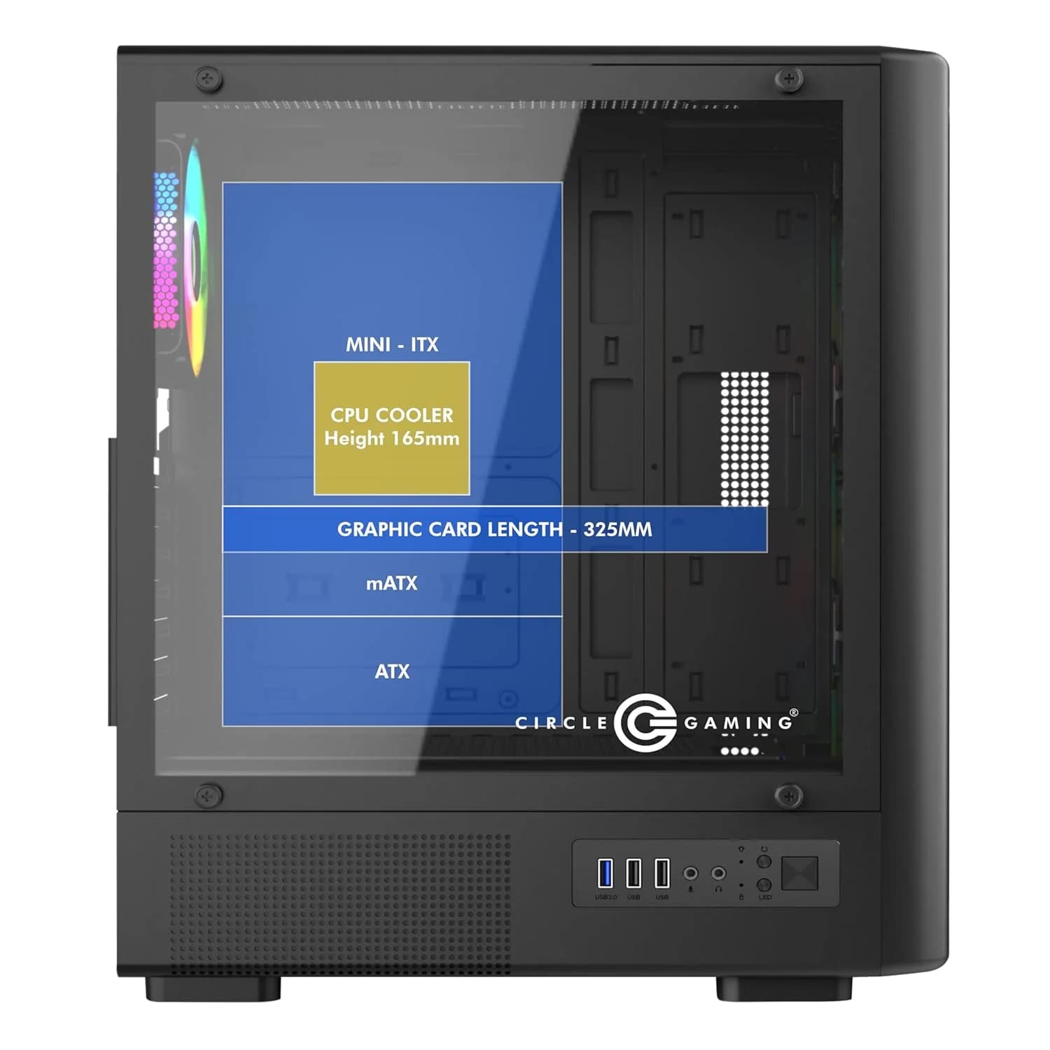 Circle Amazer X1 ATX Mid Tower Case — image 1