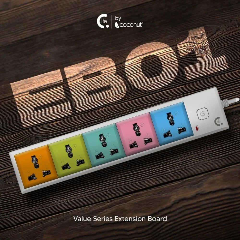 Coconut EB01 5 Socket With LED Indicators — image 1