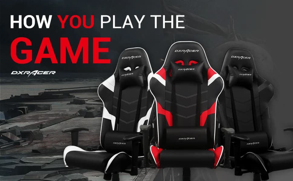 DXRacer Prince Gaming Chair - Black and Red — image 1