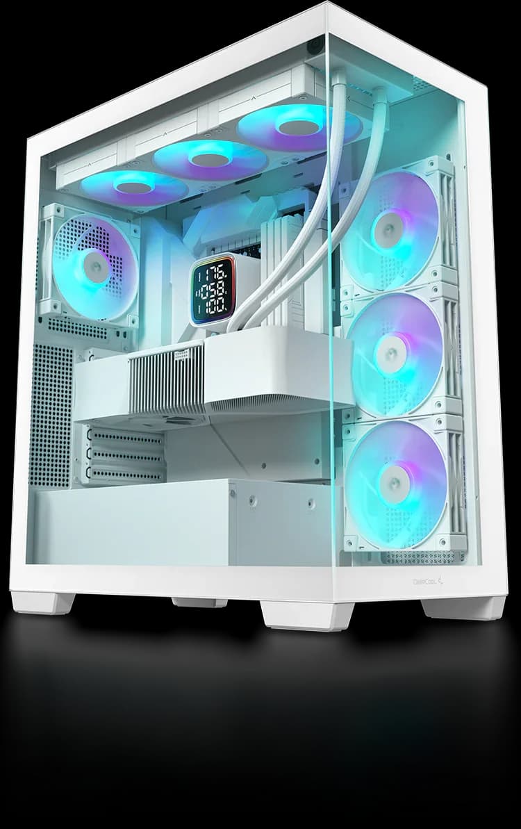 DeepCool CG580 Panaromic ATX PC Cabinet - White — image 1