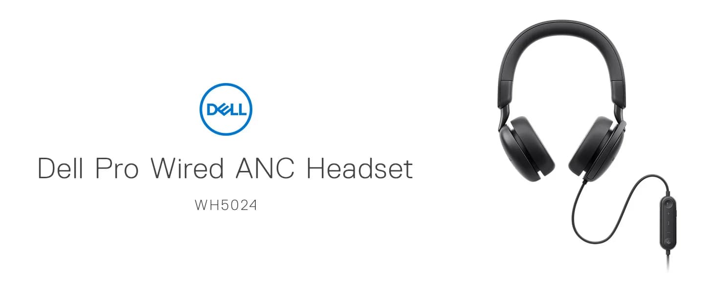 Dell WH5024 Pro Wired Active Noise Cancelling Headset — image 1
