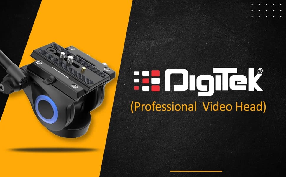 Digitek DPVH 110 Professional Video Head | Fluid Head with 2 Way Adjustable Pan Head | Supports Multiple Tripods & Monopods (Load Capacity-10 Kgs) — image 1
