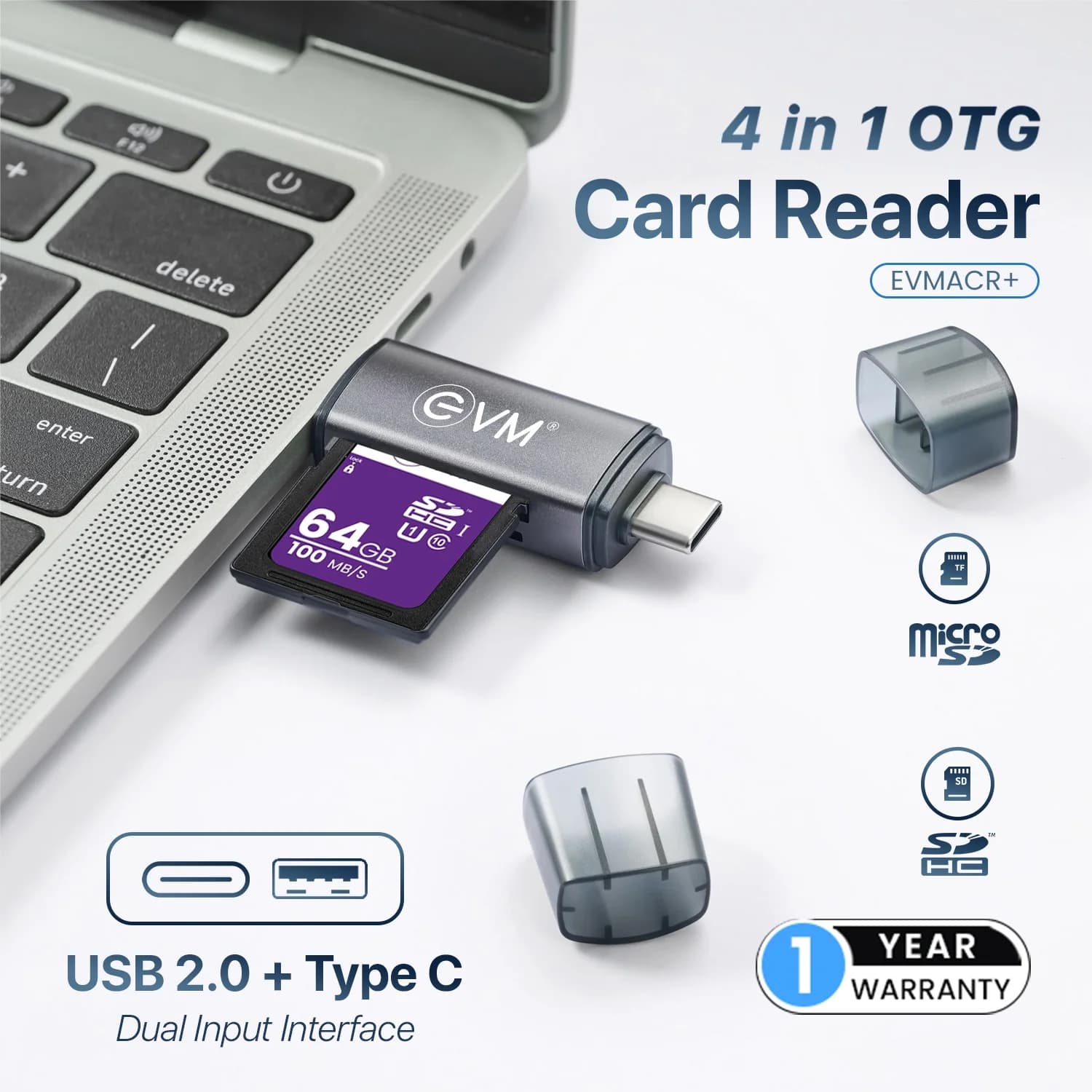 EVM 4-in-1 OTG Card Reader — image 1