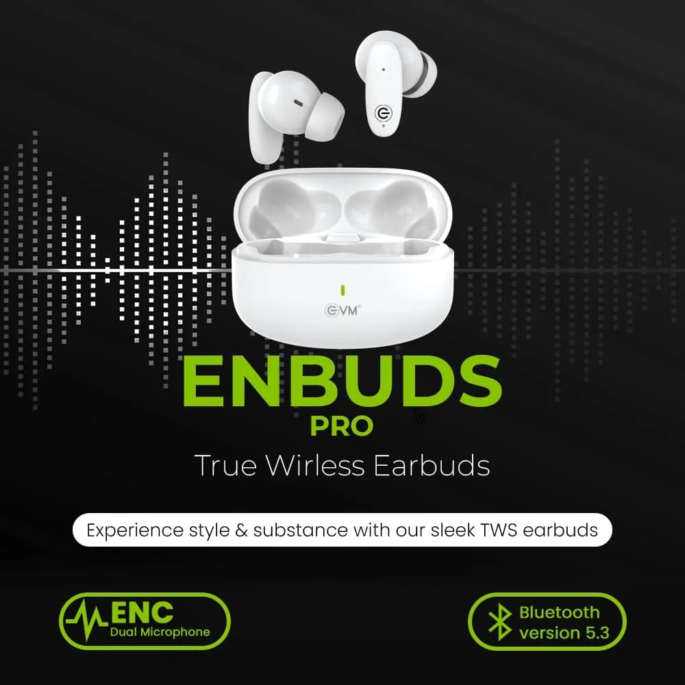 EVM EnBuds Pro TWS Bluetooth Headset - Black — image 1