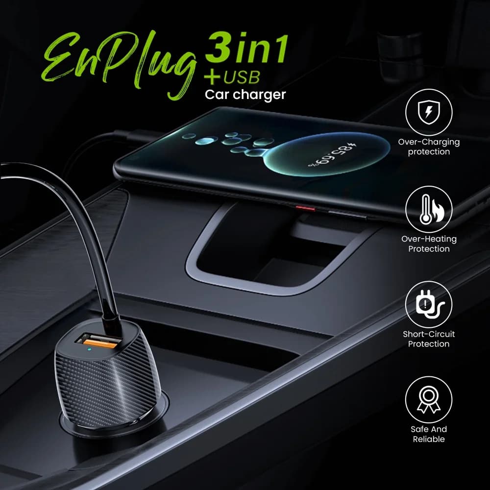 EVM EnPlug 3 IN 1 + USB Car Charger — image 1