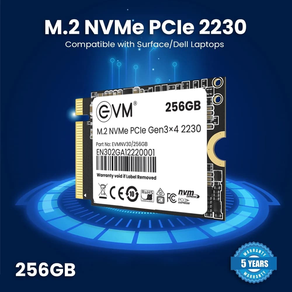 EVM M.2 NVME PCIE 2230 256GB SSD — image 1