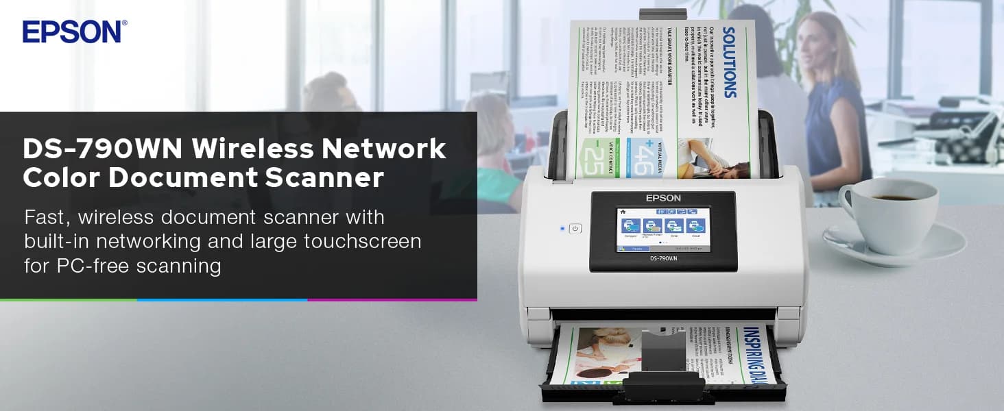 Epson WorkForce DS-790WN Wireless Network Colour Document Scanner — image 1
