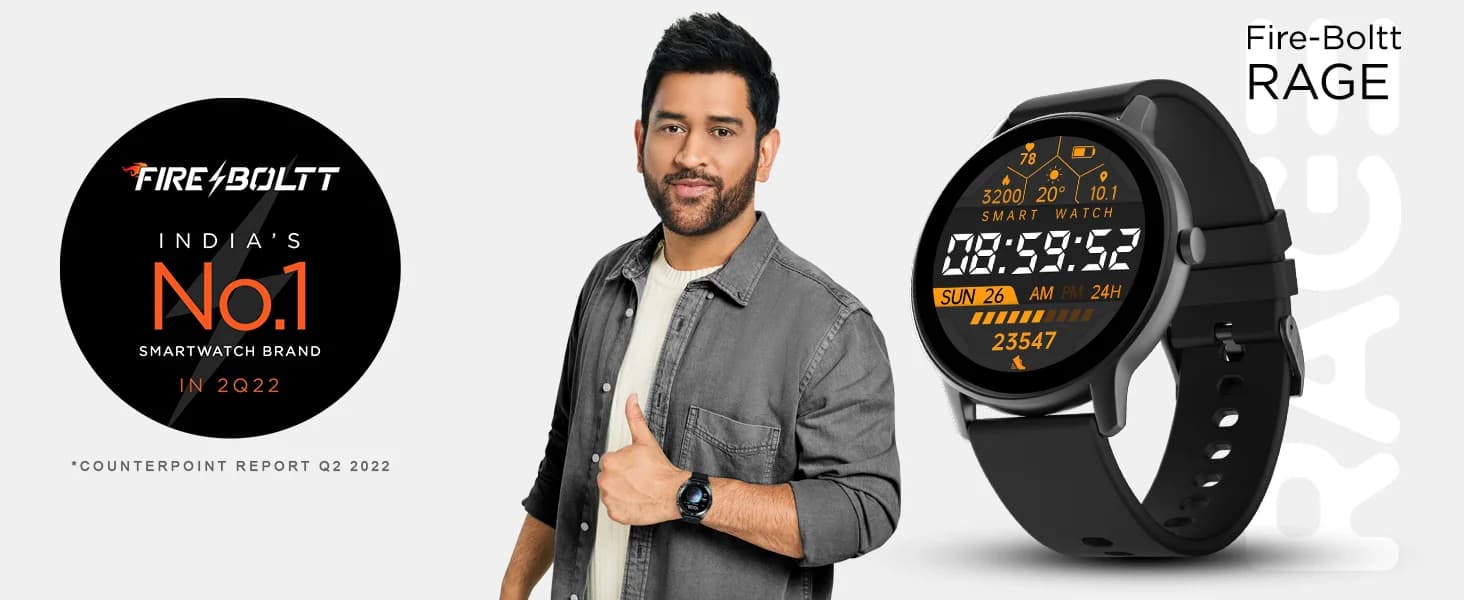 Fire Boltt Rage Smartwatch Black — image 1