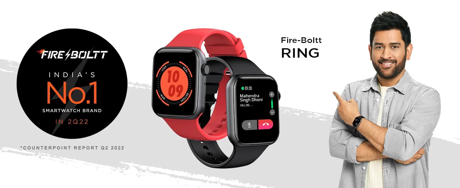 Fire boltt Ring BSW005 Smartwatch Black — image 1