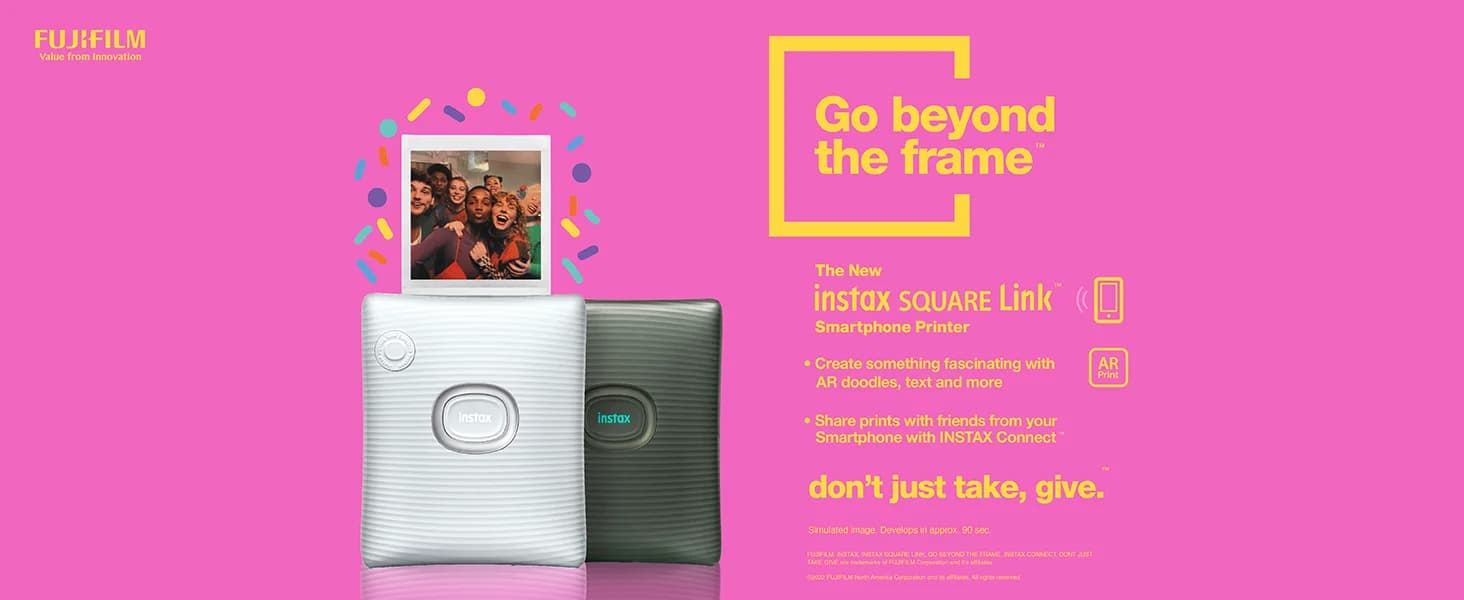 Fujifilm Instax Square Link Smartphone Printer Ash White with Album and Instax Square Film (10 Exposures) — image 1