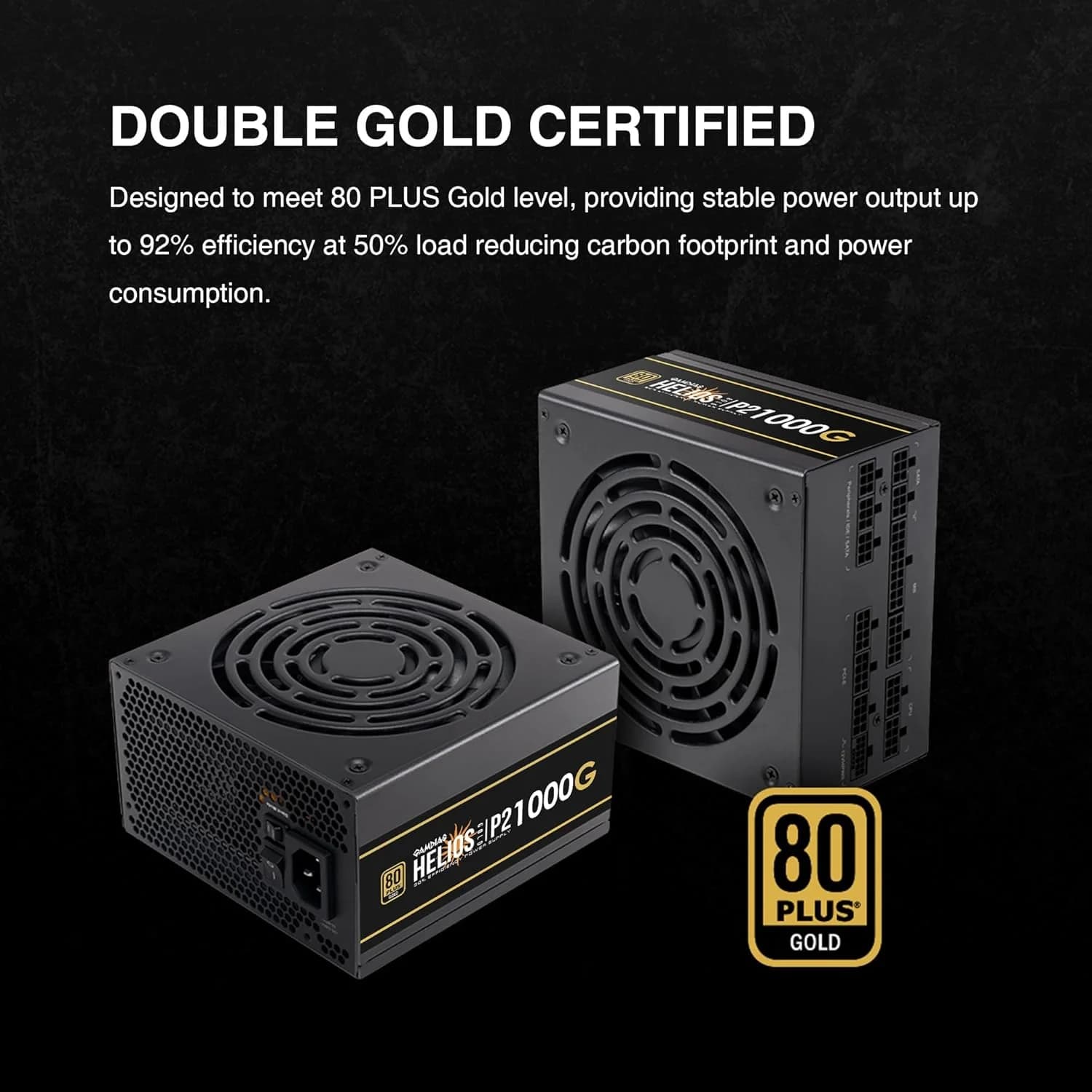 Gamdias HELIOS P2-1000G ATX 3.1 Fully Modular SMPS — image 1