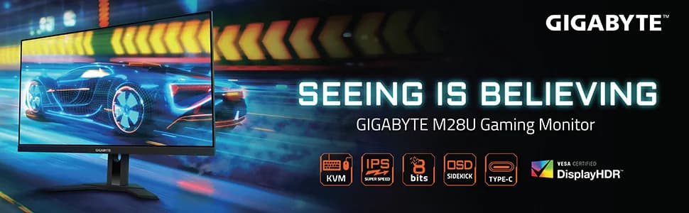 Gigabyte Aorus M28U 28 Inch Free Sync Gaming Monitor — image 1