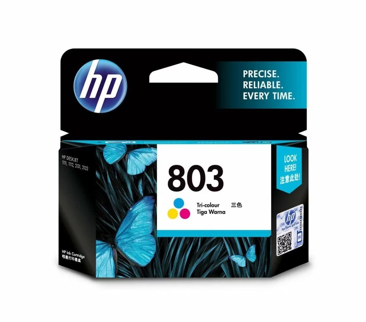 HP 803 Tri-color Original Ink Cartridge — image 1