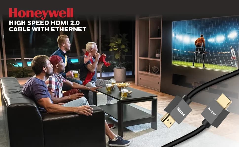 Honeywell HDMI Cable 10 Mtr with Ethernet – 2.0 Compliant Slim — image 1