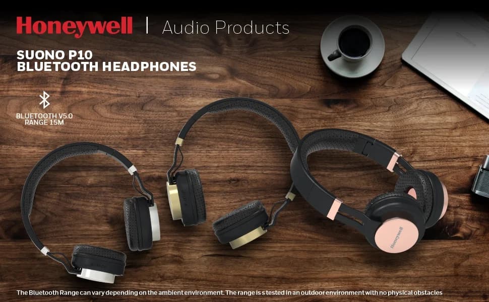 Honeywell Suono P10 Bluetooth Over Ear Headphones - Silver — image 1