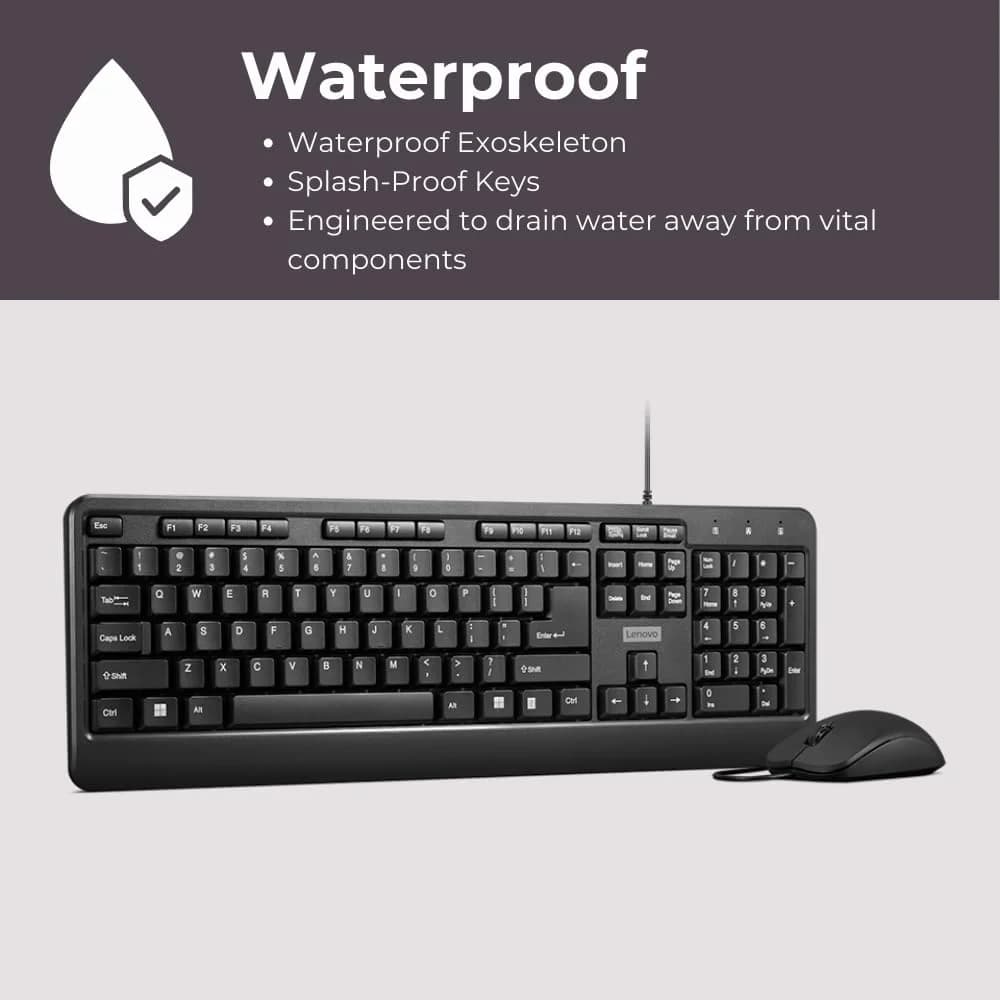 Lenovo 160 Wired Keyboard and Mouse Combo — image 1