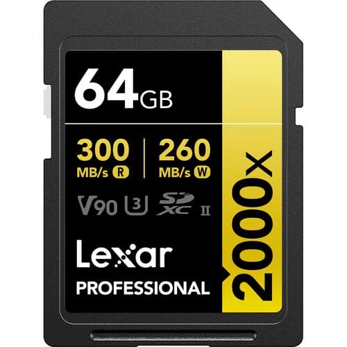 Lexar 64GB Professional 2000x SDXC UHS-II Memory Card — image 1