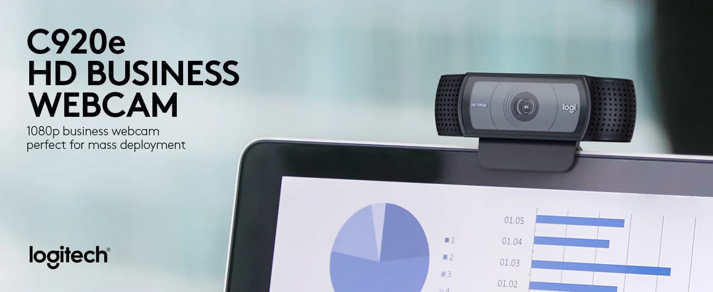 Logitech C920e Widescreen 1080p Full HD Webcam — image 1