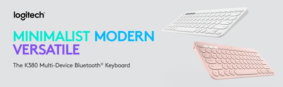 Logitech K380 Wireless Keyboard - Rose — image 1
